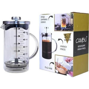 3ü 1 Arada Isıya Dayanıklı Borosilikat 750 ML French Press