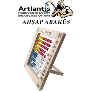 Ahşap Mishap 1 Adet Naturel Sayı Sayma Boncuğu Lüks Ahşap Abaküs Okul Öncesi 1. Sınıflar Için