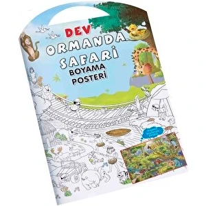 0-6 Yaş Yayınları Ormanda Safari Dev Boyama Posteri