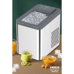 Freeze Dokunmatik LED Ekranlı 1.8 Litre Geniş Hazneli 24 Saatte 12 kg Buz Yapma Makinesi GM7953