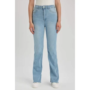 Mia Flare Fit Yüksek Bel Yırtmaçlı Uzun Jean Pantolon A5153AX23HS