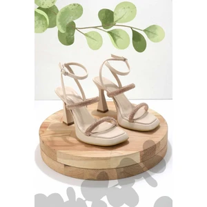 Bej  Kadın Abiye Ayakkabı K05215400809