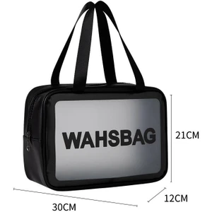 Taşınabilir Su Geçirmez El Şeffaf Pu Mat Makyaj Yıkama Torbası (Yurt Dışından)