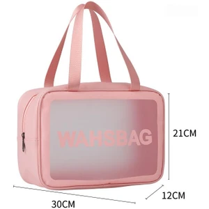 Taşınabilir Su Geçirmez El Şeffaf Pu Mat Makyaj Yıkama Torbası (Yurt Dışından)