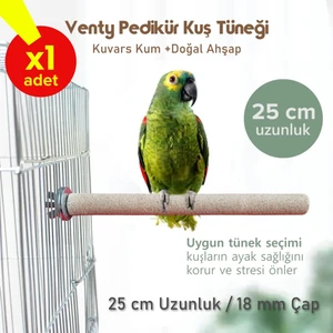 Venty 25 cm 18 mm Pedikür Papağan Tüneği | Jako | Sultan | Konur | Monk | Lori | Jumbo Muhabbet | Kakariki | Senegal | Sevda