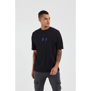 Unisex Groot Baskılı Siyah Oversize T-Shirt