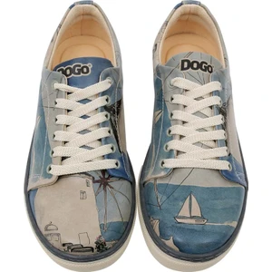 Kadın Vegan Deri Mavi Sneakers - Meet me Halfway Tasarım