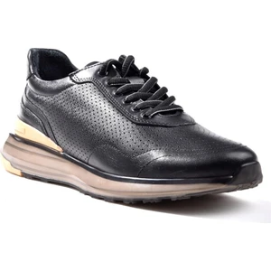 Erkek Günlük Ithal Taban Deri Sneaker 17042 Siyah