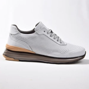 Erkek Günlük Ithal Taban Deri Sneaker 17042 Beyaz