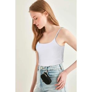 Askılı Viskon Crop Bluz