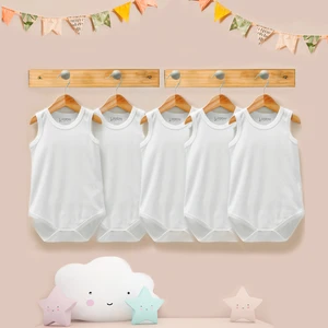 %100 Organik Pamuk 5li Beyaz Atlet Bebek Body