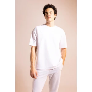 Oversize Fit Bisiklet Yaka Basic Kısa Kollu Pamuklu Premium Tişört X3926AZ23SP