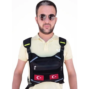 Motorcu Göğüs Çantası Reflektörlü Su Geçirmez Avcı Tüm Bedenlere Uyar