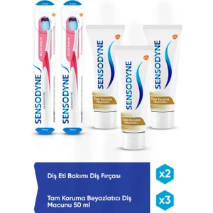 Diş Macunu 50ml x3+ Diş Eti Bakımı Fırça Yumuşak x2