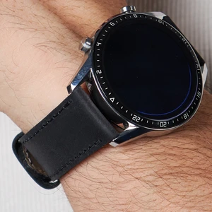 Huawei Watch Gt Gt2 E GT2E GT2PRO Gt3 Gt3 Pro Huawei Watch 4 Pro Ultimate Deri Kordon Kayış 46 22MM Siyah