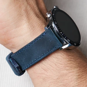 Huawei Watch Gt Gt2 E GT2E GT2PRO Gt3 Gt3 Pro Huawei Watch 4 Pro Ultimate Deri Kordon Kayış 46 22MM Mavi