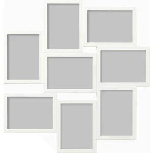 8 Resimlik Kolaj Çerçeve, Beyaz Renk 13X18 cm Abs Plastik Ev-Ofis Dekorasyon Ürünü
