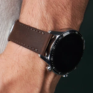 Huawei Watch Gt Gt2 E GT2E GT2PRO Gt3 Gt3 Pro Huawei Watch 4 Pro Ultimate Deri Kordon Kayış 46 22MM Kahve