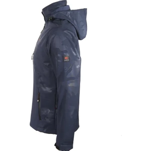 Outdoor Kamuflaj Baskılı Kapüşonlu Erkek Softshell Ceket