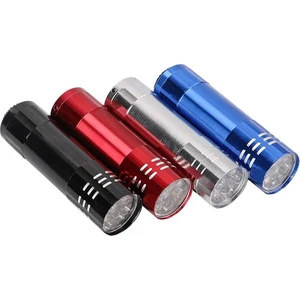 9 LED Metal Küçük El Feneri, Taşınabilir Cep Feneri