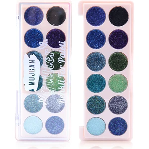 12'li Glitter Paleti Blue Berry Mavi