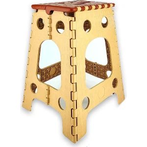 Taşınabilir Katlanır Portatif 3 No Kamp Sandalyesi Tabure 45,5cm x 35CM AL3888
