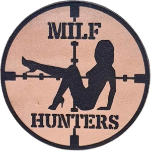 Seyhan Askeri Malzeme Mılf Hunter Deri Peç - Arma - Leather Patch
