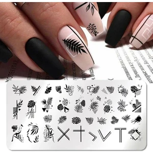 Pop Beauty Nail Art Stampa Plakası, Stamper Desen Baskı Paleti