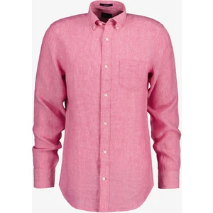 Erkek Pembe Regular Fit Keten Gömlek 3230085.606