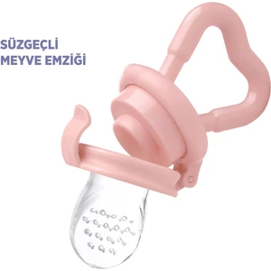 Püre Sebze Meyve Filesi Süzgeçli Meyve Emziği Silikon Bpa İçermez Diş Kaşıyıcı