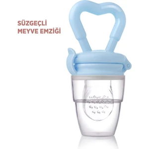 Püre Sebze Meyve Filesi Süzgeçli Meyve Emziği Silikon Bpa İçermez Diş Kaşıyıcı