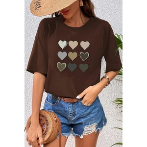 Only Trendwear Kalp Baskılı T-Shirt