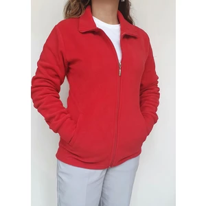 Kadın Kışlık Slim Fit Kalıp Cepli Polar Softshell Mont-Ceket