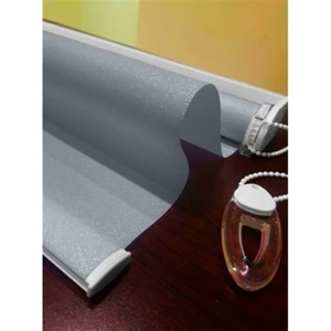 YS Perde Tasarım Mat Pearl Sedefli Kalın Alüminyum Kasalı Lüx Güneşlik Stor Perde - Gri