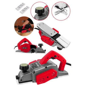 Alman 4200 W Bakır Sargı Metal Şanzıman Motor Korumalı Çift Bıçaklı Planya Rende Makinesi + 2 Bıçak