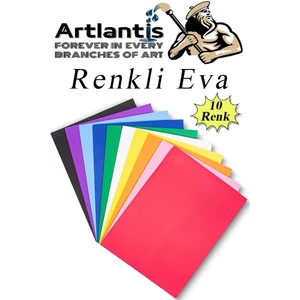Eva 10 Renkt Düz Süngeri 10' lu 20 x 30 cm