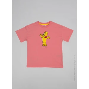 Haribo Baskılı Pembe Kız Çocuk T-Shirt HRBTXT107