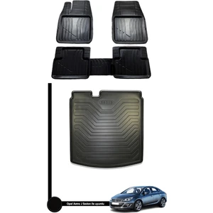 Opel Astra J Sedan Oto Paspas ve Bagaj Havuzu Double Ikili Set