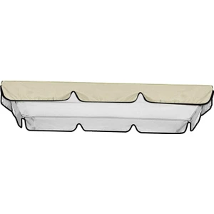 Bahçe Yard Için Çıkarılabilir Yedek Kapak 3 Kişi Salıncak Tente Bej 195x125x15cm (Yurt Dışından)