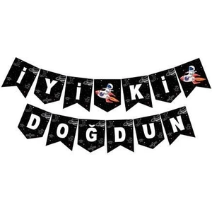 Patladı Gitti Uzay Tema Iyi Ki Doğdun Zikzak Banner