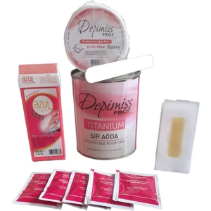 Pudralı Konserve Ağda 1AD.KARTUŞ Ağda Rolon Ağda Bezi Yüz A. Bandı Spatula 5AD.TEM.MENDILI