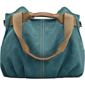 Fashion Smart Kadın Çanta Vintage Hobo Canvas Günlük Tote Alışveriş Çantası (Yurt Dışından)