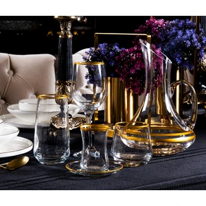 31 Parça 6 Kişilik Gold Cam Su Takımı