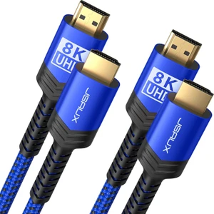 8k UHD Uzun HDMI Kablosu 48GBPS Yüksek Hızlı HDMI 2.1 Örgülü Oyuncu Kablo 4K 120Hz 144Hz 8k 60Hz Dinamik Hdr Dts:x 1080P 3D Earc Dizüstü Bilgisayar UHD Tv Oyun Monitörü Ps5 Ps4 Uyumlu CV0011