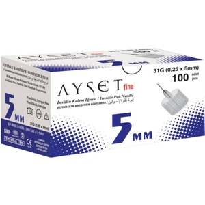 - Fine Insülin Kalem Iğnesi 31G 0.25 x 5mm Ref: 70087 - 100LÜ 1 Paket