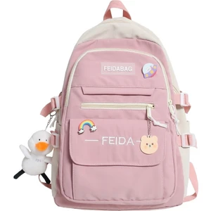 Didara Öğrenci Kitap Çantası Moda Sevimli Kadın Sırt Çantası Serin Harajuku Çanta Kız Naylon Kawaii Sırt Çantası Su Geçirmez (Yurt Dışından)