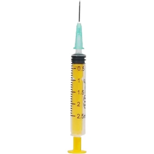 - 2.5 ml 3 Parça Yeşil Kısa 16MM Iğneli Enjektör Veteriner - 300'lü 1 Paket