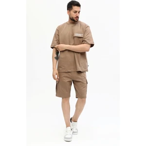 Owut Collection Erkek Relaxed/rahat Kesim Yazı Baskılı %100 Pamuk Şort Takım