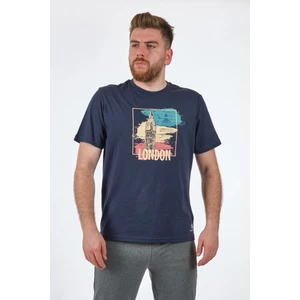 London Erkek Lacivert Bisiklet Yaka Tişört