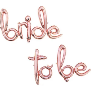 Patladı Gitti Bride To Be El Yazılı Rose Gold Folyo Balon